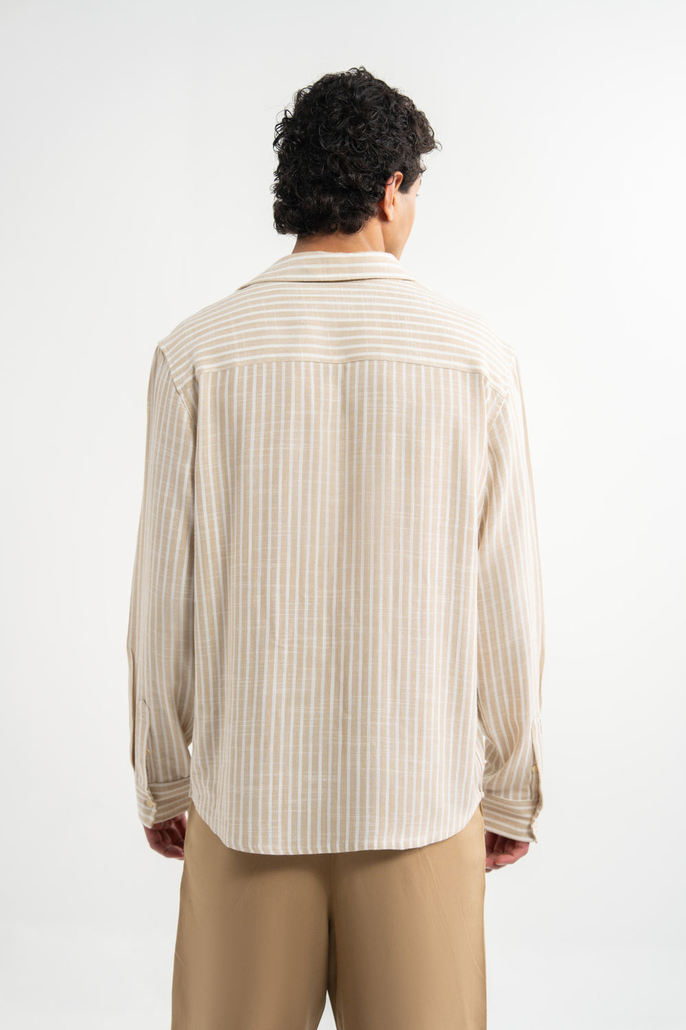 Beige & White Stripes