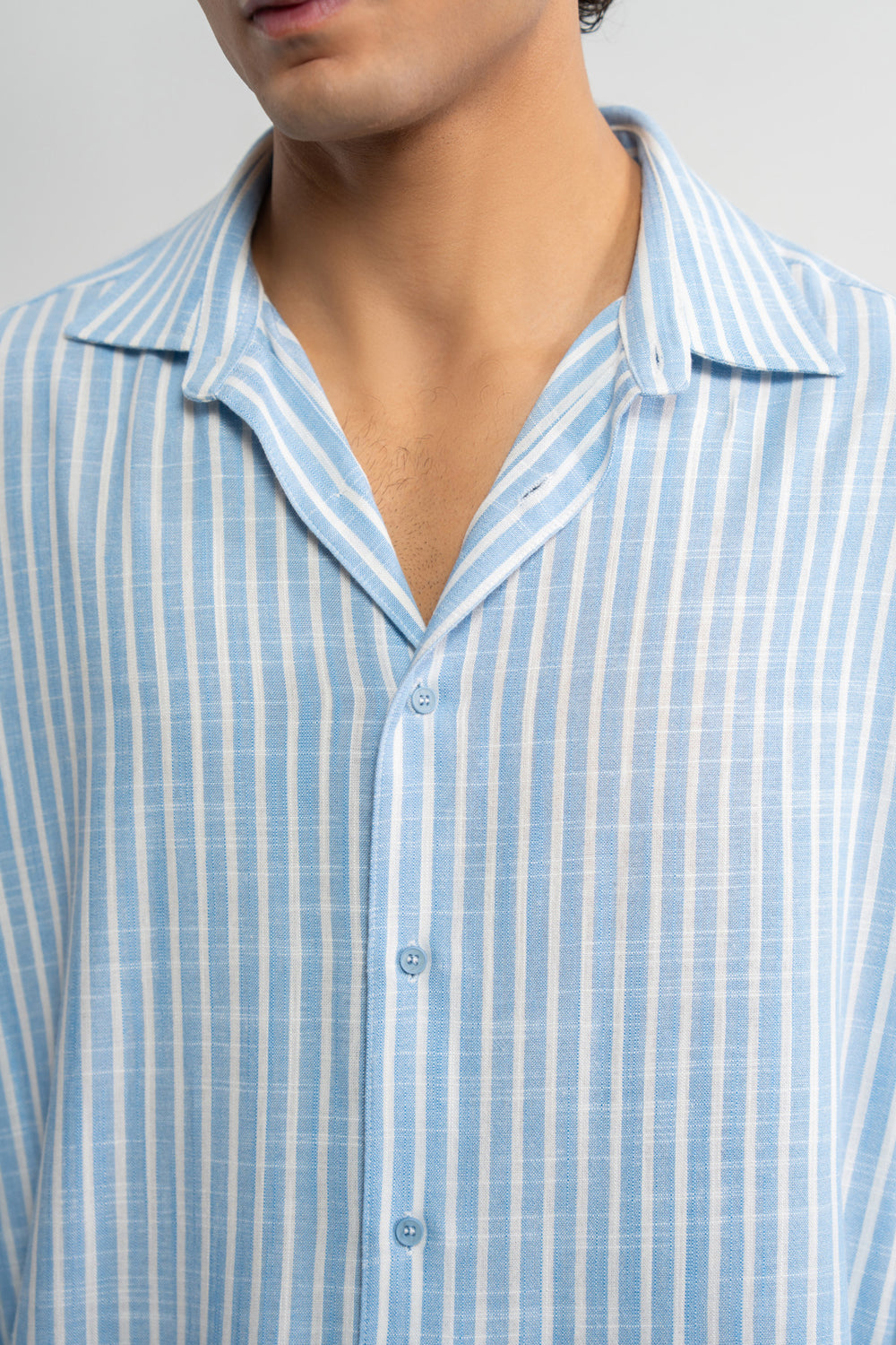 Light Blue & White Stripes